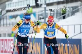 16.01.2021, Oberhof, Germany (GER): Franziska Preuss (GER), Denise Herrmann (GER), (l-r) -  IBU World Cup Biathlon, relay women, Oberhof (GER). www.nordicfocus.com. © Manzoni/NordicFocus. Every downloaded picture is fee-liable.