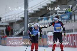 16.01.2021, Oberhof, Germany (GER): Sarah Beaudry (CAN), Megan Bankes (CAN), (l-r) -  IBU World Cup Biathlon, relay women, Oberhof (GER). www.nordicfocus.com. © Manzoni/NordicFocus. Every downloaded picture is fee-liable.