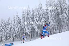 16.01.2021, Oberhof, Germany (GER): Eva Puskarcikova (CZE), Evgeniya Pavlova (RUS), (l-r) -  IBU World Cup Biathlon, relay women, Oberhof (GER). www.nordicfocus.com. © Manzoni/NordicFocus. Every downloaded picture is fee-liable.