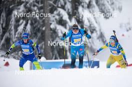 16.01.2021, Oberhof, Germany (GER): Hanna Sola (BLR), Justine Braisaz-Bouchet (FRA), Elvira Oeberg (SWE), (l-r) -  IBU World Cup Biathlon, relay women, Oberhof (GER). www.nordicfocus.com. © Manzoni/NordicFocus. Every downloaded picture is fee-liable.