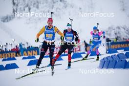 16.01.2021, Oberhof, Germany (GER): Denise Herrmann (GER), Megan Bankes (CAN), (l-r) -  IBU World Cup Biathlon, relay women, Oberhof (GER). www.nordicfocus.com. © Manzoni/NordicFocus. Every downloaded picture is fee-liable.