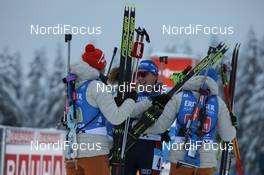 16.01.2021, Oberhof, Germany (GER): Denise Herrmann (GER), Janina Hettich (GER), Franziska Preuss (GER), Vanessa Hinz (GER), (l-r) -  IBU World Cup Biathlon, relay women, Oberhof (GER). www.nordicfocus.com. © Manzoni/NordicFocus. Every downloaded picture is fee-liable.