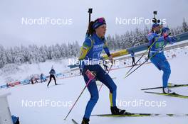 16.01.2021, Oberhof, Germany (GER): Hanna Oeberg (SWE), Larisa Kuklina (RUS), (l-r) -  IBU World Cup Biathlon, relay women, Oberhof (GER). www.nordicfocus.com. © Manzoni/NordicFocus. Every downloaded picture is fee-liable.