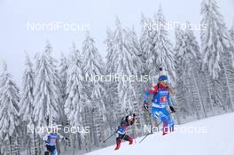 16.01.2021, Oberhof, Germany (GER): Eva Puskarcikova (CZE), Ingrid Landmark Tandrevold (NOR), Evgeniya Pavlova (RUS), (l-r) -  IBU World Cup Biathlon, relay women, Oberhof (GER). www.nordicfocus.com. © Manzoni/NordicFocus. Every downloaded picture is fee-liable.