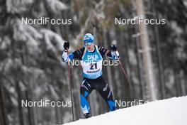 13.01.2021, Oberhof, Germany (GER): Rene Zahkna (EST) -  IBU World Cup Biathlon, sprint men, Oberhof (GER). www.nordicfocus.com. © Manzoni/NordicFocus. Every downloaded picture is fee-liable.