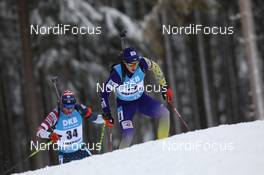 13.01.2021, Oberhof, Germany (GER): Leif Nordgren (USA), Artem Tyshchenko (UKR), (l-r) -  IBU World Cup Biathlon, sprint men, Oberhof (GER). www.nordicfocus.com. © Manzoni/NordicFocus. Every downloaded picture is fee-liable.