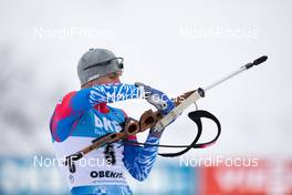13.01.2021, Oberhof, Germany (GER): Evgeniy Garanichev (RUS) -  IBU World Cup Biathlon, sprint men, Oberhof (GER). www.nordicfocus.com. © Manzoni/NordicFocus. Every downloaded picture is fee-liable.