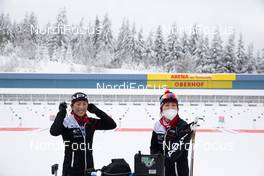 14.01.2021, Oberhof, Germany (GER): Fuyuko Tachizaki (JPN), Sari Maeda (JPN), (l-r) -  IBU World Cup Biathlon, sprint women, Oberhof (GER). www.nordicfocus.com. © Manzoni/NordicFocus. Every downloaded picture is fee-liable.