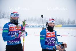 12.01.2021, Oberhof, Germany (GER): Suvi Minkkinen (FIN), Erika Janka (FIN), (l-r) -  IBU World Cup Biathlon, training, Oberhof (GER). www.nordicfocus.com. © Manzoni/NordicFocus. Every downloaded picture is fee-liable.