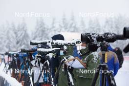 12.01.2021, Oberhof, Germany (GER): Event Feature: coaches work at the glasses -  IBU World Cup Biathlon, training, Oberhof (GER). www.nordicfocus.com. © Manzoni/NordicFocus. Every downloaded picture is fee-liable.