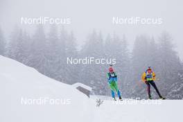 22.01.2021, Antholz, Italy (ITA): Jakov Fak (SLO), Johannes Kuehn (GER), (l-r) -  IBU World Cup Biathlon, individual men, Antholz (ITA). www.nordicfocus.com. © Manzoni/NordicFocus. Every downloaded picture is fee-liable.