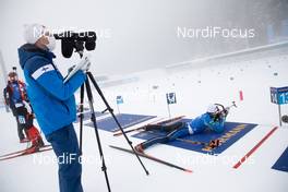 22.01.2021, Antholz, Italy (ITA): Jonne Kahkonen (FIN), coach Team Finland, Tuomas Harjula (FIN), (l-r) -  IBU World Cup Biathlon, individual men, Antholz (ITA). www.nordicfocus.com. © Manzoni/NordicFocus. Every downloaded picture is fee-liable.