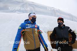 22.01.2021, Antholz, Italy (ITA): Fabien Claude (FRA), Emilien Claude (FRA), (l-r) -  IBU World Cup Biathlon, individual men, Antholz (ITA). www.nordicfocus.com. © Manzoni/NordicFocus. Every downloaded picture is fee-liable.