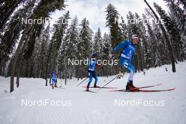 22.01.2021, Antholz, Italy (ITA): Alexander Loginov (RUS), Jeremy Finello (SUI), Tuomas Harjula (FIN), (l-r) -  IBU World Cup Biathlon, individual men, Antholz (ITA). www.nordicfocus.com. © Manzoni/NordicFocus. Every downloaded picture is fee-liable.