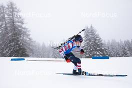 22.01.2021, Antholz, Italy (ITA): Jake Brown (USA) -  IBU World Cup Biathlon, individual men, Antholz (ITA). www.nordicfocus.com. © Manzoni/NordicFocus. Every downloaded picture is fee-liable.