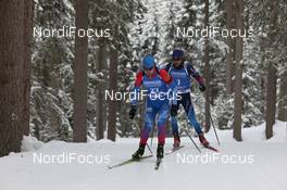 22.01.2021, Antholz, Italy (ITA): Alexander Loginov (RUS), Jeremy Finello (SUI), (l-r) -  IBU World Cup Biathlon, individual men, Antholz (ITA). www.nordicfocus.com. © Manzoni/NordicFocus. Every downloaded picture is fee-liable.