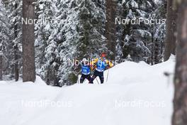 22.01.2021, Antholz, Italy (ITA): Simon Eder (AUT), Benedikt Doll (GER), (l-r) -  IBU World Cup Biathlon, individual men, Antholz (ITA). www.nordicfocus.com. © Manzoni/NordicFocus. Every downloaded picture is fee-liable.