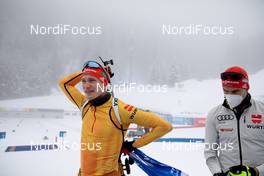 22.01.2021, Antholz, Italy (ITA): Benedikt Doll (GER), Arnd Peiffer (GER), (l-r) -  IBU World Cup Biathlon, individual men, Antholz (ITA). www.nordicfocus.com. © Manzoni/NordicFocus. Every downloaded picture is fee-liable.