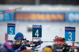 21.01.2021, Antholz, Italy (ITA): Industry Feature: Hoermann banners at the shooting range -  IBU World Cup Biathlon, individual women, Antholz (ITA). www.nordicfocus.com. © Manzoni/NordicFocus. Every downloaded picture is fee-liable.