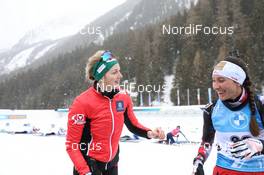 21.01.2021, Antholz, Italy (ITA): Lisa Theresa Hauser (AUT), Julia Schwaiger (AUT), (l-r) -  IBU World Cup Biathlon, individual women, Antholz (ITA). www.nordicfocus.com. © Manzoni/NordicFocus. Every downloaded picture is fee-liable.