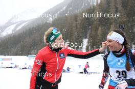 21.01.2021, Antholz, Italy (ITA): Lisa Theresa Hauser (AUT), Julia Schwaiger (AUT) -  IBU World Cup Biathlon, individual women, Antholz (ITA). www.nordicfocus.com. © Manzoni/NordicFocus. Every downloaded picture is fee-liable.