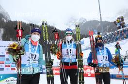 21.01.2021, Antholz, Italy (ITA): Yuliia Dzhima (UKR), Lisa Theresa Hauser (AUT), Anais Chevalier-Bouchet (FRA), (l-r) -  IBU World Cup Biathlon, individual women, Antholz (ITA). www.nordicfocus.com. © Manzoni/NordicFocus. Every downloaded picture is fee-liable.