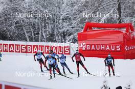 24.01.2021, Antholz, Italy (ITA): Johannes Thingnes Boe (NOR), Sturla Holm Laegreid (NOR), Johannes Dale (NOR), Vetle Sjaastad Christiansen (NOR), Lukas Hofer (ITA) -  IBU World Cup Biathlon, mass men, Antholz (ITA). www.nordicfocus.com. © Manzoni/NordicFocus. Every downloaded picture is fee-liable.
