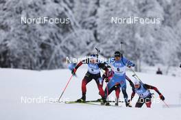 24.01.2021, Antholz, Italy (ITA): Quentin Fillon Maillet (FRA), Johannes Dale (NOR) -  IBU World Cup Biathlon, mass men, Antholz (ITA). www.nordicfocus.com. © Manzoni/NordicFocus. Every downloaded picture is fee-liable.