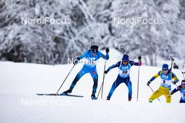 24.01.2021, Antholz, Italy (ITA): Antonin Guigonnat (FRA), Jeremy Finello (SUI), (l-r) -  IBU World Cup Biathlon, mass men, Antholz (ITA). www.nordicfocus.com. © Manzoni/NordicFocus. Every downloaded picture is fee-liable.
