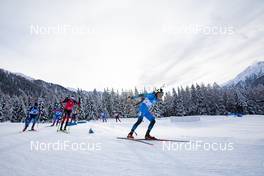24.01.2021, Antholz, Italy (ITA): Jeremy Finello (SUI), Tarjei Boe (NOR), Emilien Jacquelin (FRA), (l-r) -  IBU World Cup Biathlon, mass men, Antholz (ITA). www.nordicfocus.com. © Manzoni/NordicFocus. Every downloaded picture is fee-liable.