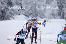 24.01.2021, Antholz, Italy (ITA): Benedikt Doll (GER), Simon Eder (AUT) -  IBU World Cup Biathlon, mass men, Antholz (ITA). www.nordicfocus.com. © Manzoni/NordicFocus. Every downloaded picture is fee-liable.