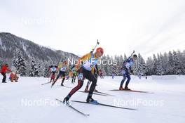 24.01.2021, Antholz, Italy (ITA): Arnd Peiffer (GER), Didier Bionaz (ITA), Roman Rees (GER) -  IBU World Cup Biathlon, mass men, Antholz (ITA). www.nordicfocus.com. © Manzoni/NordicFocus. Every downloaded picture is fee-liable.