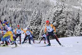 24.01.2021, Antholz, Italy (ITA): Arnd Peiffer (GER), Benedikt Doll (GER), Erik Lesser (GER), Martin Ponsiluoma (SWE), Benjamin Weger (SUI) -  IBU World Cup Biathlon, mass men, Antholz (ITA). www.nordicfocus.com. © Manzoni/NordicFocus. Every downloaded picture is fee-liable.