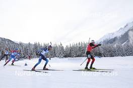 24.01.2021, Antholz, Italy (ITA): Eduard Latypov (RUS), Tarjei Boe (NOR), Jeremy Finello (SUI) -  IBU World Cup Biathlon, mass men, Antholz (ITA). www.nordicfocus.com. © Manzoni/NordicFocus. Every downloaded picture is fee-liable.