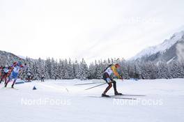 24.01.2021, Antholz, Italy (ITA): Benedikt Doll (GER), Alexander Loginov (RUS) -  IBU World Cup Biathlon, mass men, Antholz (ITA). www.nordicfocus.com. © Manzoni/NordicFocus. Every downloaded picture is fee-liable.