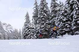 24.01.2021, Antholz, Italy (ITA): Erik Lesser (GER), Erlend Bjoentegaard (NOR) -  IBU World Cup Biathlon, mass men, Antholz (ITA). www.nordicfocus.com. © Manzoni/NordicFocus. Every downloaded picture is fee-liable.