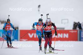 23.01.2021, Antholz, Italy (ITA): Anais Bescond (FRA), Tiril Eckhoff (NOR), (l-r) -  IBU World Cup Biathlon, mass women, Antholz (ITA). www.nordicfocus.com. © Manzoni/NordicFocus. Every downloaded picture is fee-liable.