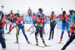 23.01.2021, Antholz, Italy (ITA): Event Feature: undefined athletes compete on the track at the shooting range -  IBU World Cup Biathlon, mass women, Antholz (ITA). www.nordicfocus.com. © Manzoni/NordicFocus. Every downloaded picture is fee-liable.