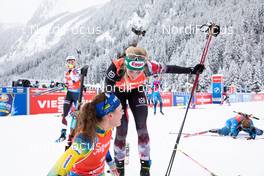 23.01.2021, Antholz, Italy (ITA): Hanna Oeberg (SWE), Lisa Theresa Hauser (AUT), (l-r) -  IBU World Cup Biathlon, mass women, Antholz (ITA). www.nordicfocus.com. © Manzoni/NordicFocus. Every downloaded picture is fee-liable.