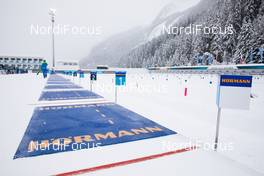 23.01.2021, Antholz, Italy (ITA): Industry Feature: Hoermann mats lie at the shooting range -  IBU World Cup Biathlon, mass women, Antholz (ITA). www.nordicfocus.com. © Manzoni/NordicFocus. Every downloaded picture is fee-liable.