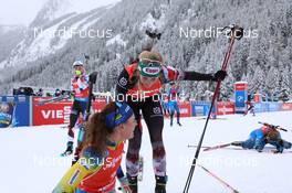 23.01.2021, Antholz, Italy (ITA): Lisa Theresa Hauser (AUT), Hanna Oeberg (SWE) -  IBU World Cup Biathlon, mass women, Antholz (ITA). www.nordicfocus.com. © Manzoni/NordicFocus. Every downloaded picture is fee-liable.