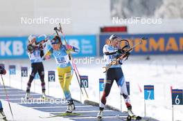 24.01.2021, Antholz, Italy (ITA): Hanna Oeberg (SWE), Lucie Charvatova (CZE) -  IBU World Cup Biathlon, relay women, Antholz (ITA). www.nordicfocus.com. © Manzoni/NordicFocus. Every downloaded picture is fee-liable.
