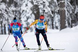 24.01.2021, Antholz, Italy (ITA): Tatiana Akimova (RUS), Janina Hettich (GER), (l-r) -  IBU World Cup Biathlon, relay women, Antholz (ITA). www.nordicfocus.com. © Manzoni/NordicFocus. Every downloaded picture is fee-liable.
