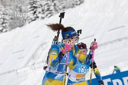 24.01.2021, Antholz, Italy (ITA): Hanna Oeberg (SWE), Linn Persson (SWE), (l-r) -  IBU World Cup Biathlon, relay women, Antholz (ITA). www.nordicfocus.com. © Manzoni/NordicFocus. Every downloaded picture is fee-liable.