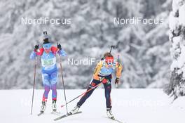 24.01.2021, Antholz, Italy (ITA): Janina Hettich (GER), Tatiana Akimova (RUS) -  IBU World Cup Biathlon, relay women, Antholz (ITA). www.nordicfocus.com. © Manzoni/NordicFocus. Every downloaded picture is fee-liable.