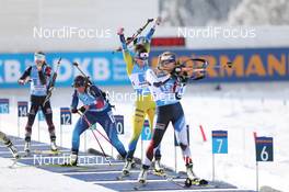 24.01.2021, Antholz, Italy (ITA): Lena Haecki (SUI), Hanna Oeberg (SWE) -  IBU World Cup Biathlon, relay women, Antholz (ITA). www.nordicfocus.com. © Manzoni/NordicFocus. Every downloaded picture is fee-liable.