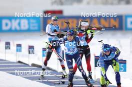 24.01.2021, Antholz, Italy (ITA): Dorothea Wierer (ITA), Hanna Sola (BLR) -  IBU World Cup Biathlon, relay women, Antholz (ITA). www.nordicfocus.com. © Manzoni/NordicFocus. Every downloaded picture is fee-liable.