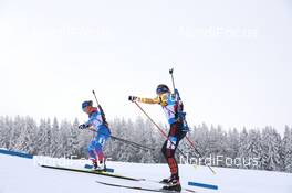 24.01.2021, Antholz, Italy (ITA): Vanessa Hinz (GER), Evgeniya Pavlova (RUS) -  IBU World Cup Biathlon, relay women, Antholz (ITA). www.nordicfocus.com. © Manzoni/NordicFocus. Every downloaded picture is fee-liable.