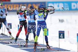 24.01.2021, Antholz, Italy (ITA): Hanna Sola (BLR), Dorothea Wierer (ITA) -  IBU World Cup Biathlon, relay women, Antholz (ITA). www.nordicfocus.com. © Manzoni/NordicFocus. Every downloaded picture is fee-liable.