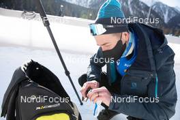 20.01.2021, Antholz, Italy (ITA): Event Feature: Estonian coach at work -  IBU World Cup Biathlon, training, Antholz (ITA). www.nordicfocus.com. © Manzoni/NordicFocus. Every downloaded picture is fee-liable.